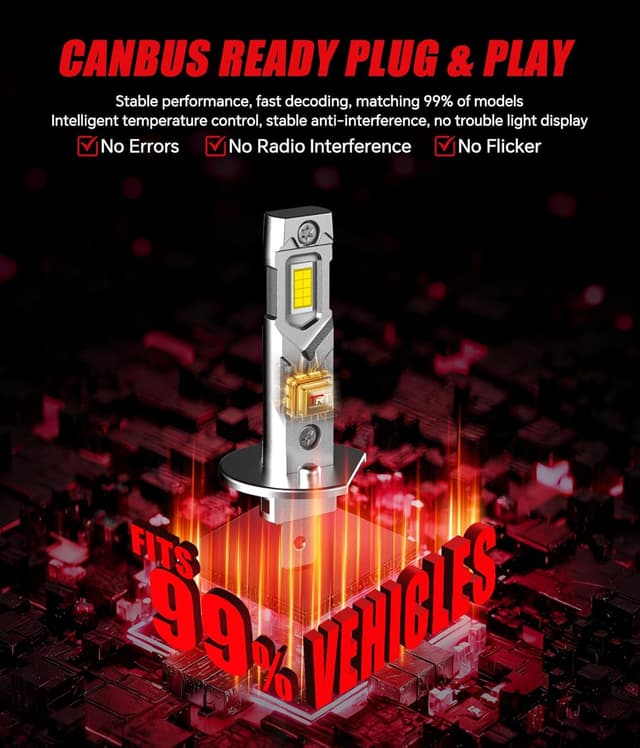 Thumbnail 6 de Tongruiting Bombillas LED H1 para coche 36000LM 110W