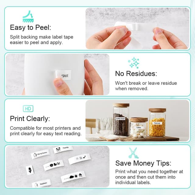 Detalle de OFFCUP Etichette Adesive 15x40 mm 🏷