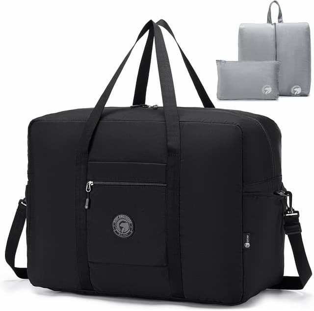 Detalle de SPAHER Borsone pieghevole 55x40x23 cm da cabina, 50 L: borsa da viaggio leggera per trolley e palestra