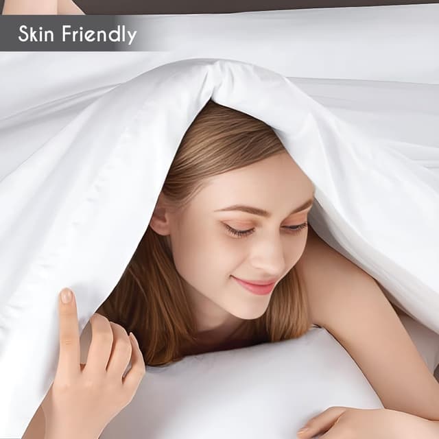 Detalle de APEX FURNISHINGS Egyptian Cotton 300 Thread Count Flat Sheet for Single Bed (180cm x 255cm)