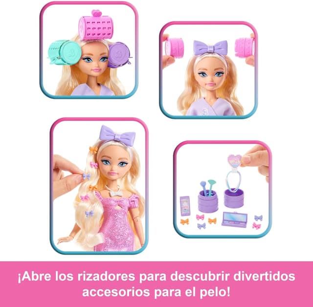 Detalle de Barbie Malibu Dream Get Ready con accesorios y 15 looks 🎀