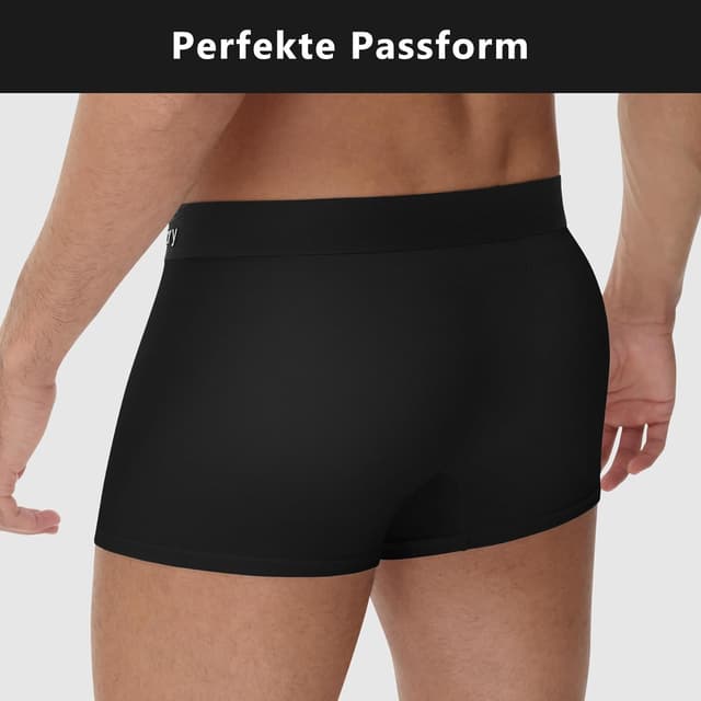 Detalle de FALARY 4er Pack Herren-Boxershorts aus Bio-Baumwolle (Retroshorts) – bequeme Passform ohne störendes Etikett