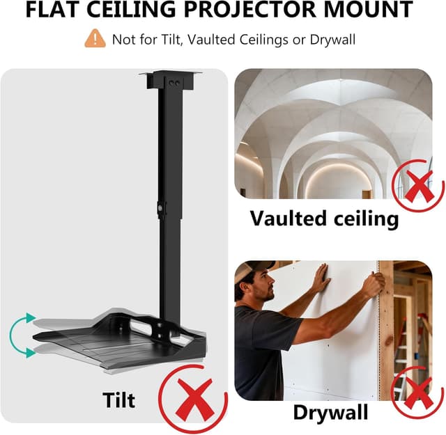 Thumbnail 6 de WALI Projector Mount Tray 22lbs adjustable