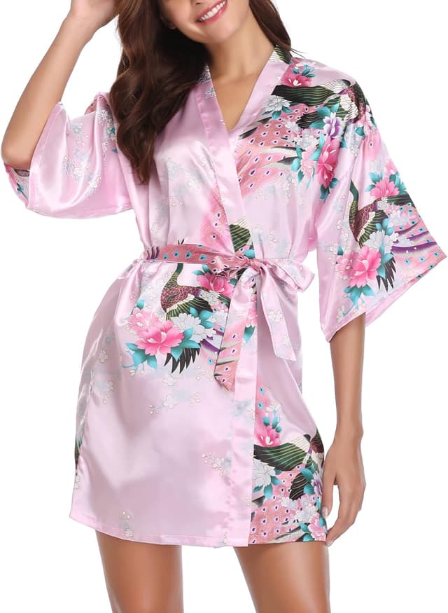 Thumbnail 2 de Vlazom Kimono Japonais Femme Satin Mariage