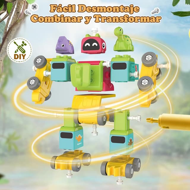 Thumbnail 4 de TOYABI Dinosaurios 5 en 2 Coche transformable