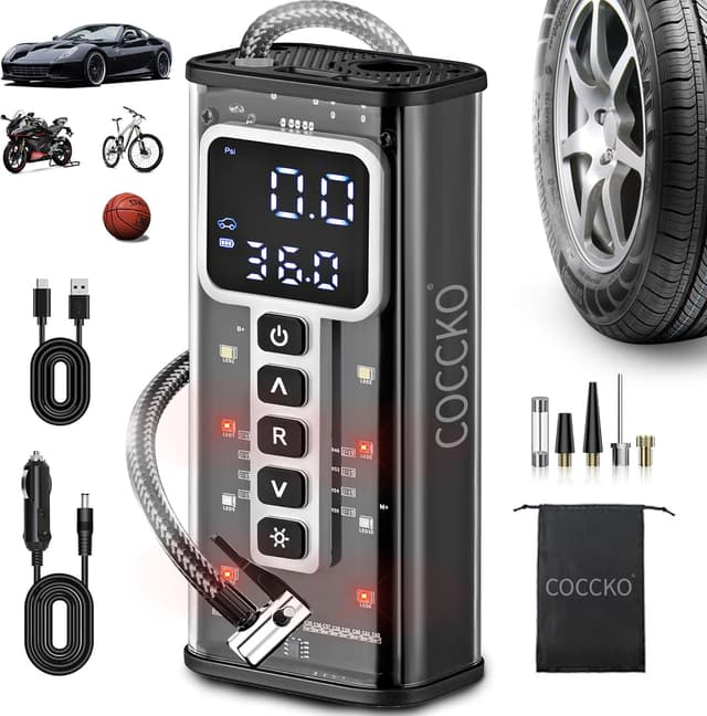 Imagen de COCCKO 150 PSI Compresor de aire portátil 6000 mAh en OfertitasTOP