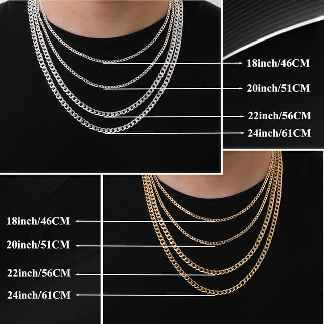 Thumbnail 6 de Rajputana Chaîne cubaine en argent sterling S925 3 mm (épaisseur) pour homme, style Figaro, hypoallergénique