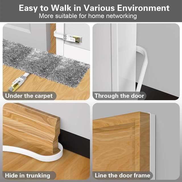 Thumbnail 4 de HiiPeak Cat 8 Netzwerkkabel 5 m Weiß