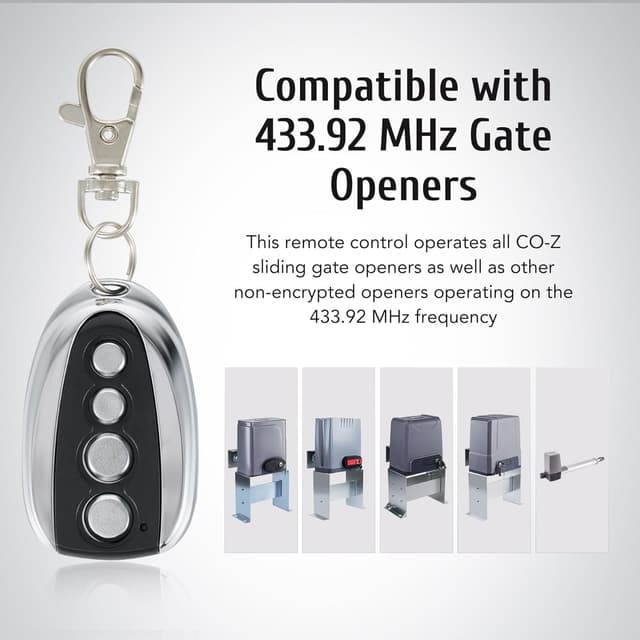 Detalle de CO-Z WSR1 Funk-Fernbedienung (4 Tasten) für Schiebetorantriebe