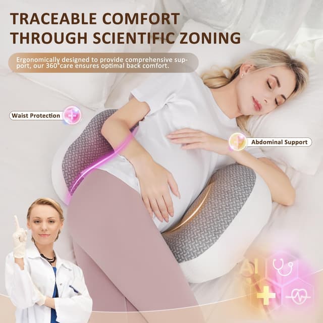 Detalle 2 de Chilling Home Pregnancy Maternity Pillow, Adjustable