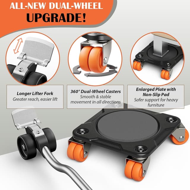 Detalle 2 de ONEON Mover muebles Ultra 10 ruedas