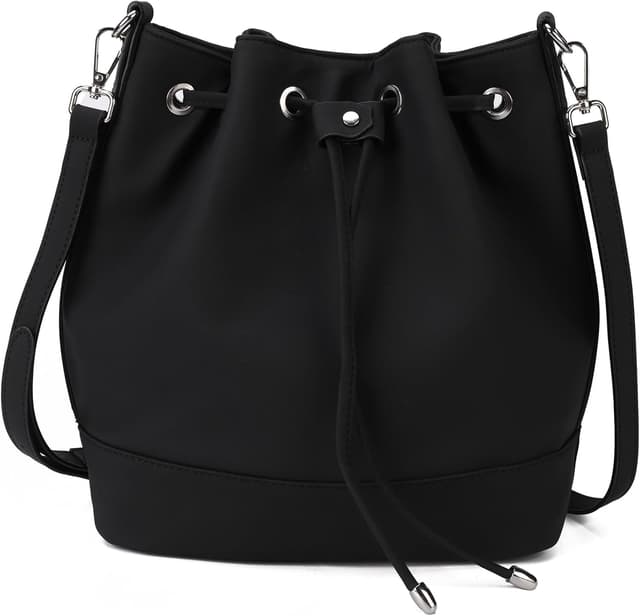 Detalle de AFKOMST Bucket Bag for Women with Drawstring Closure and Adjustable Shoulder Strap