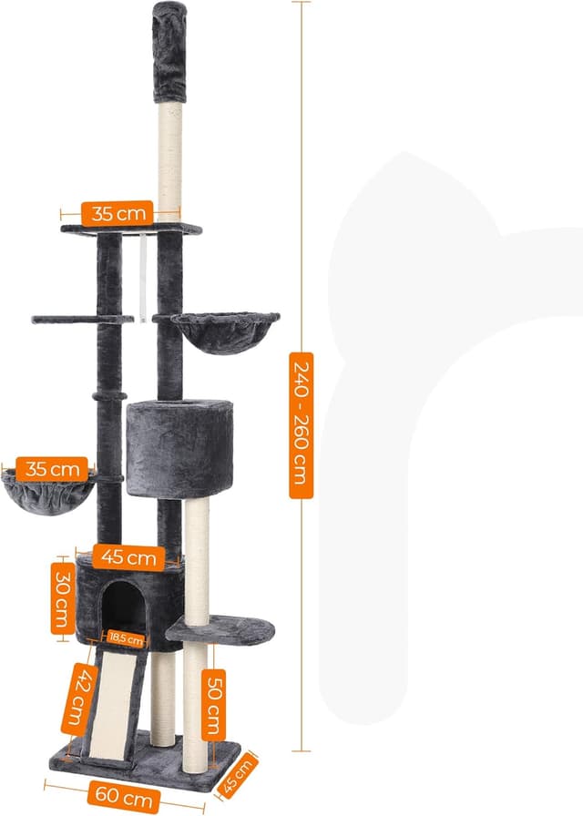 Detalle 2 de Feandrea PCT110G01 cat tree, 2.4-2.6 m