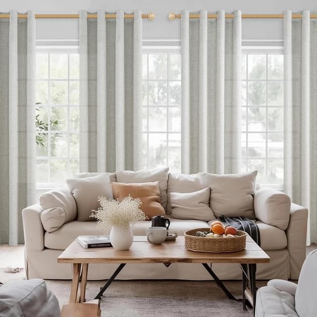 Thumbnail 3 de MRTREES Vorhang Leinenoptik 140x225 Eierschalenweiß