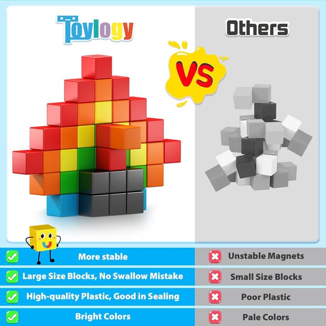 Thumbnail 6 de 48PCS Magnetic Blocks Large STEM Toy for Ages 3–6 🧩