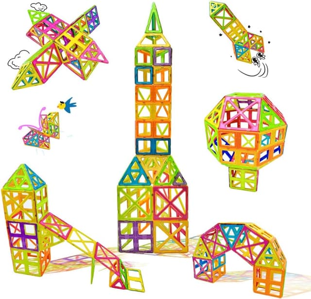 Detalle de CONDIS Magnetische Bausteine Mega Set 72 Teile – XXL (2×) & Standard Blöcke ab 3 Jahren