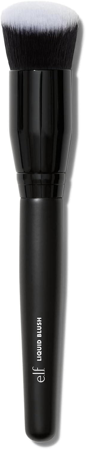 Detalle de e.l.f. Pinceau à blush liquide camouflage : pinceau biseauté pour appliquer et mélanger