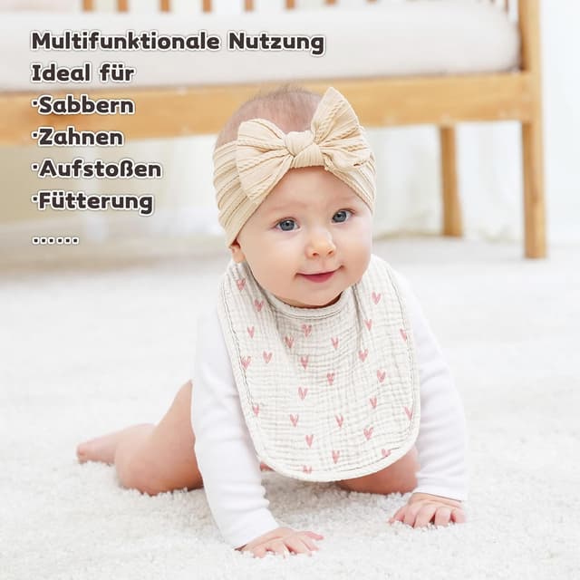Detalle 2 de Susurration Baby Sabberlätzchen 6er Pack