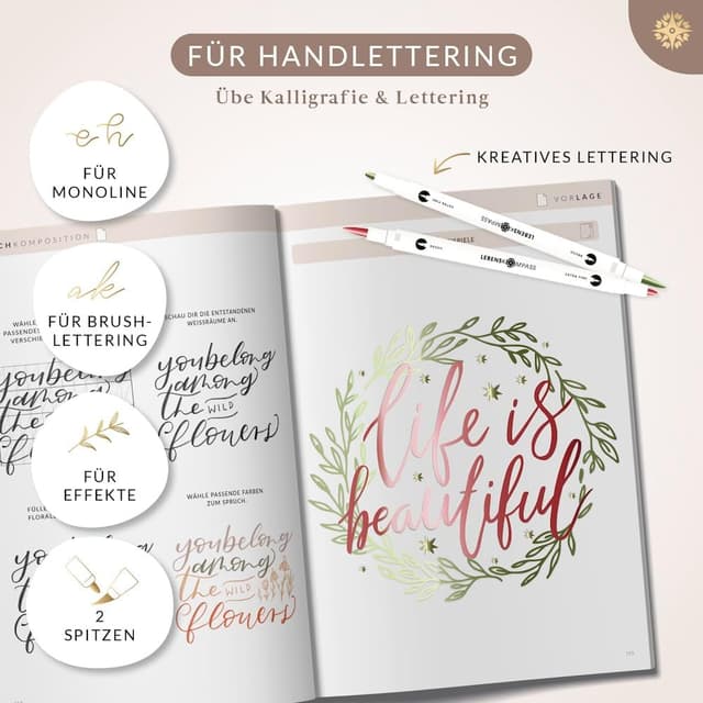 Detalle 2 de LEBENSKOMPASS® Metallic Dual Pinselstifte 12 🎨