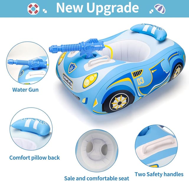 Detalle 2 de Swimbobo Toddler Pool Float with Seat and Built-In Water Gun