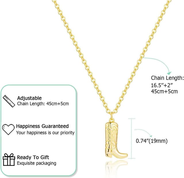 Detalle de HANLI 14K vergoldete Halskette für Damen mit Anhänger – zartes Stern-Design, wasserfest
