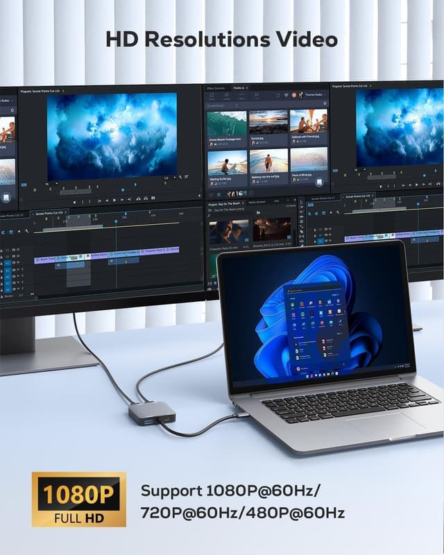 Thumbnail 4 de ABLEWE USB 3.0 Dual HDMI Adapter