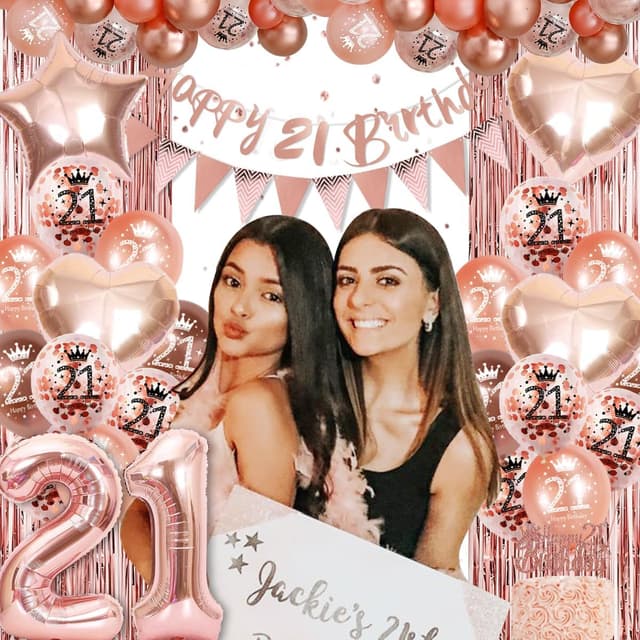 Thumbnail 5 de VICTERR Rose Gold 21st Birthday Decorations