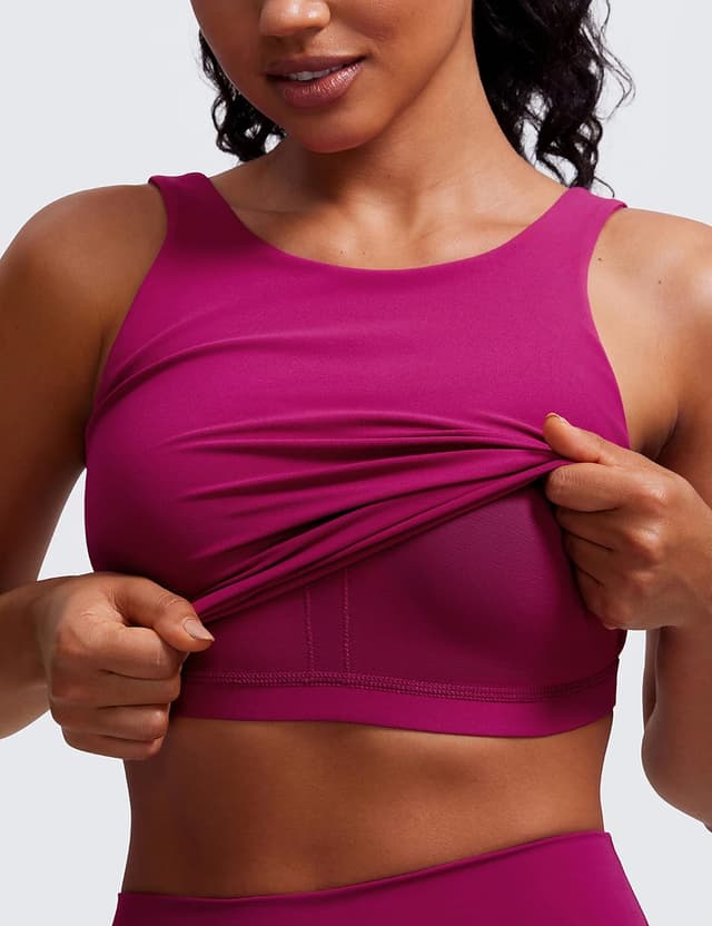 Detalle de CRZ YOGA Butterluxe : brassière à col montant avec brassard intégré pour sport doux