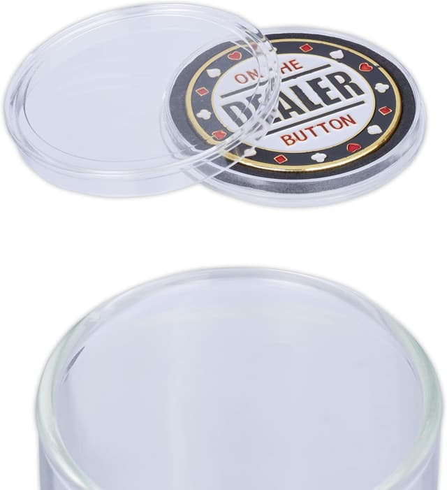 Detalle 2 de Relaxdays boutons de poker dorés Ø 4 cm