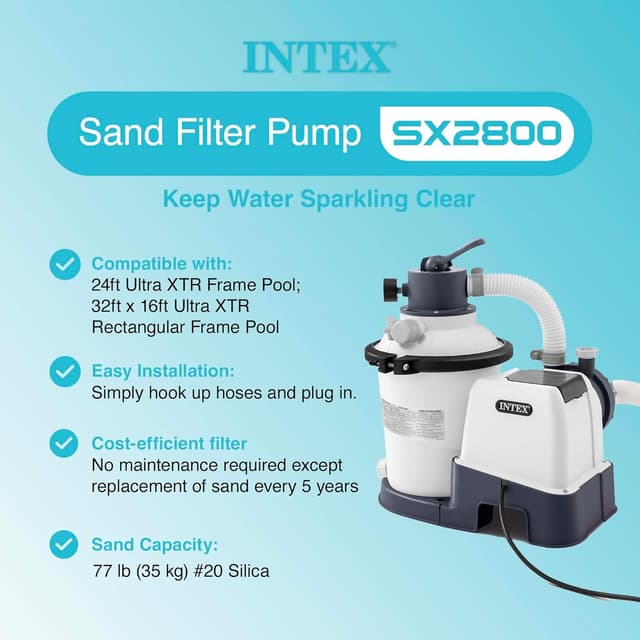 Detalle 2 de INTEX Krystal Clear 2,800 GPH Sand Pump