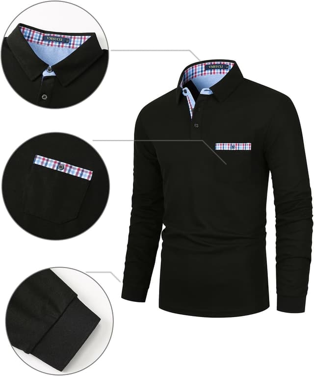 Detalle de VMSUCIJ Poloshirt Langarm aus Baumwolle