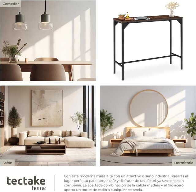 Thumbnail 4 de tectake® Mesa Comedor Industrial 120x40 cm