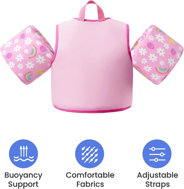 Detalle 2 de Gogokids Kids Swim Vest with Arm Bands (2-6 years) buoyancy float jacket for pool and beach