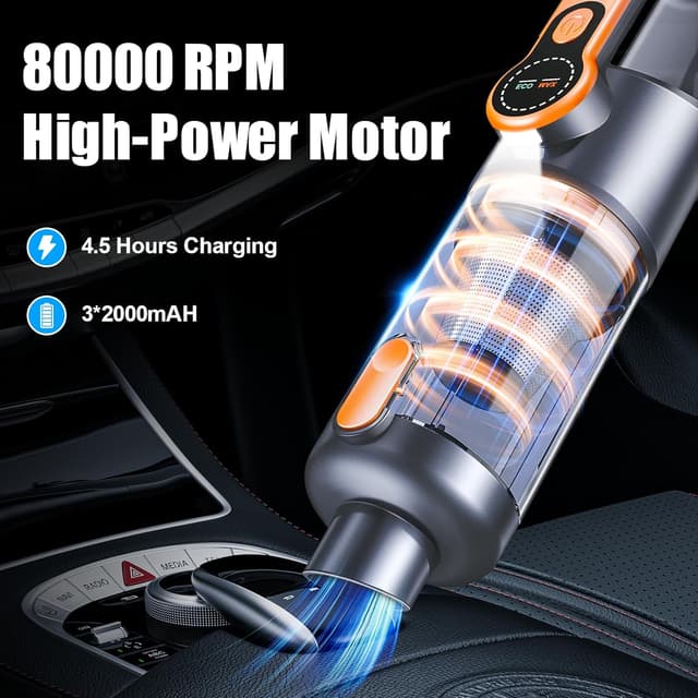 Detalle 2 de botatio 35000Pa handheld vacuum cleaner