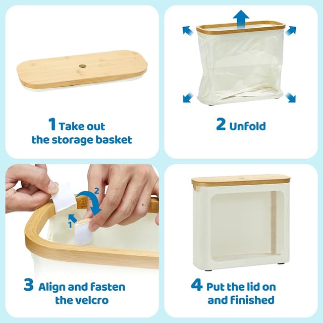 Thumbnail 5 de ROSOS Toilet Paper Storage for 12 Rolls with Bamboo Lid 🧻