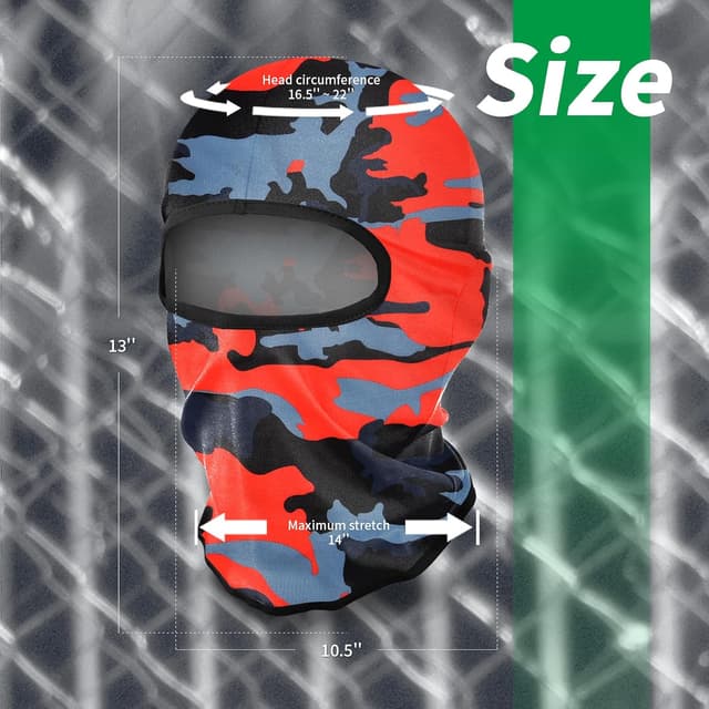 Detalle 2 de LONGKING Sturmhaube/Skimaske (Balaclava) für Damen & Herren mit Wind- und UV-Schutz