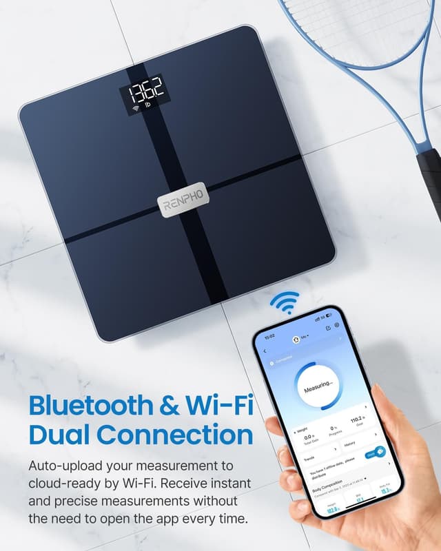 Detalle de RENPHO Wi‑Fi Body Composition Scale with Baby Mode 📏