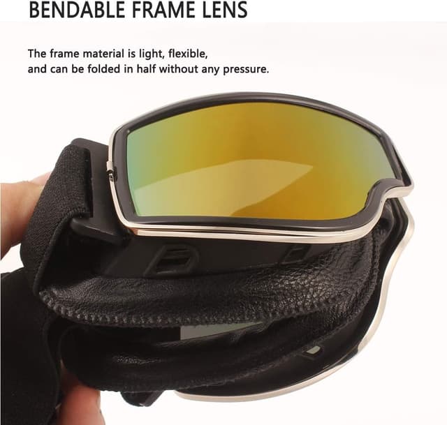 Detalle 2 de Ashilun Retro pilot goggles for moto riding