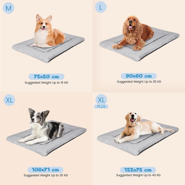 Detalle de BaoDan Cuccia Cane Interno con cuscino 90x60 cm e base antiscivolo, grigio