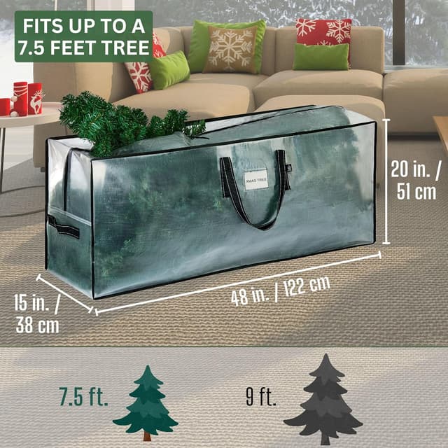Thumbnail 1 de VENO 2 Pack Clear Christmas Tree Storage Bag 7.5 ft 🎄