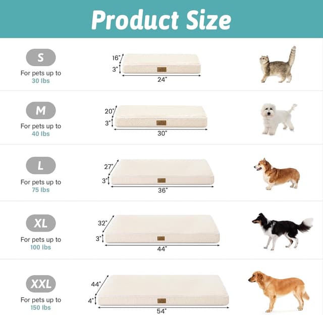 Detalle 2 de COZY KISS Orthopädisches Hundebett für große Hunde (Größe L, 91 x 68 x 7,6 cm) – abnehmbarer Bezug, waschbar