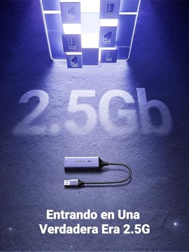 Detalle 2 de UGREEN 2.5G Adaptador Ethernet USB 3.0 a RJ45 🌐 Conexión Rápida