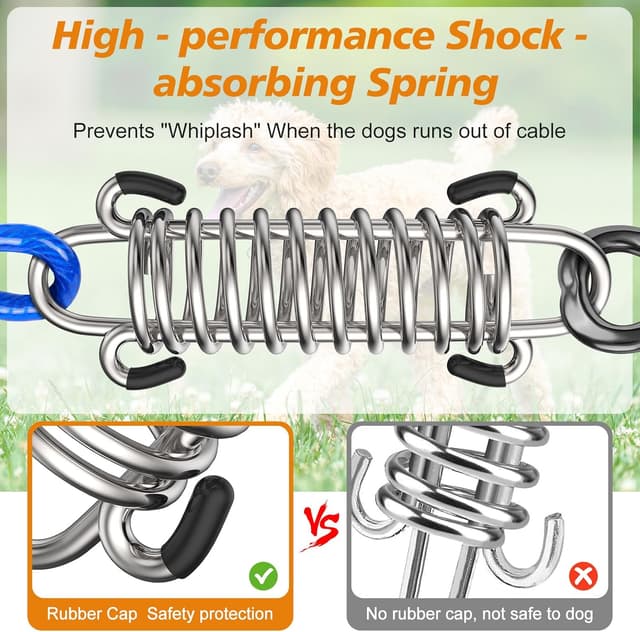 Thumbnail 1 de Tresbro 120FT Dog Tie Out Cable with Spring