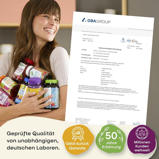 Thumbnail 6 de Vitamin C Gummibärchen für Erwachsene – hochdosierte Vitamin-C Gummies mit 125 mg, vegan & gluten- sowie laktosefrei (60 Stück)