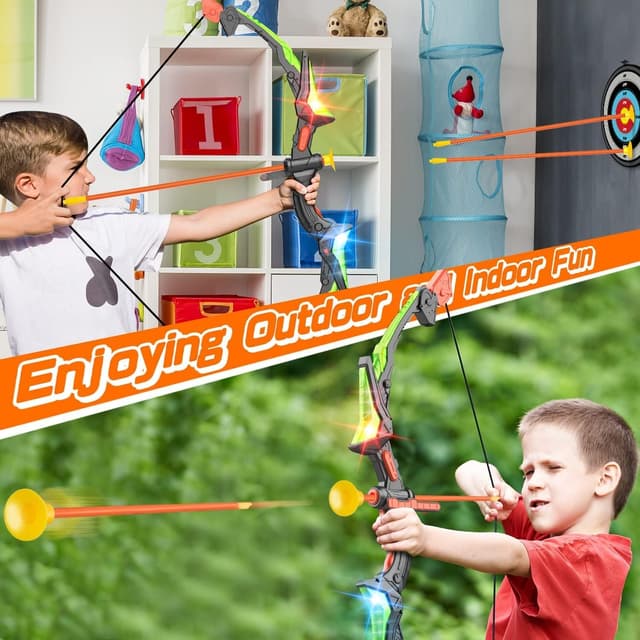Detalle 1 de Kids LED light up archery set with 10 arrows