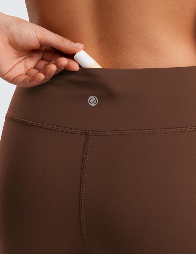 Detalle de CRZ YOGA Mädchen Butterluxe High-Waist Sportleggings (vollständig blickdicht, lang) mit versteckter Bundtasche