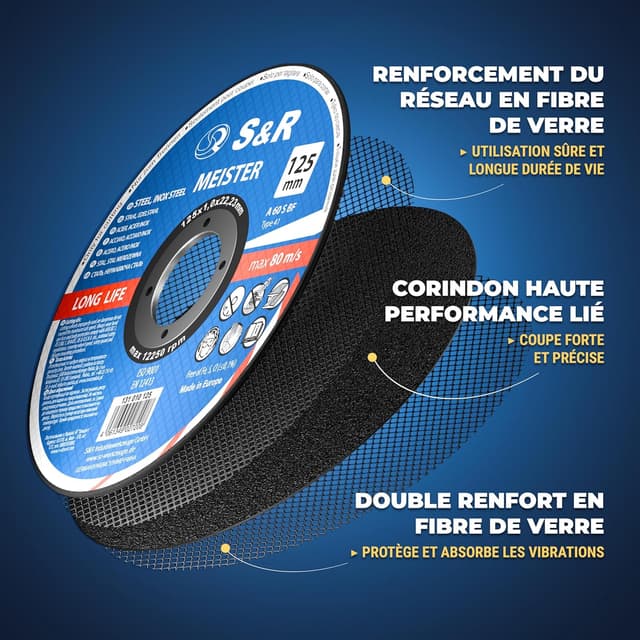 Thumbnail 1 de S&R Disque à tronçonner 125 pour métal