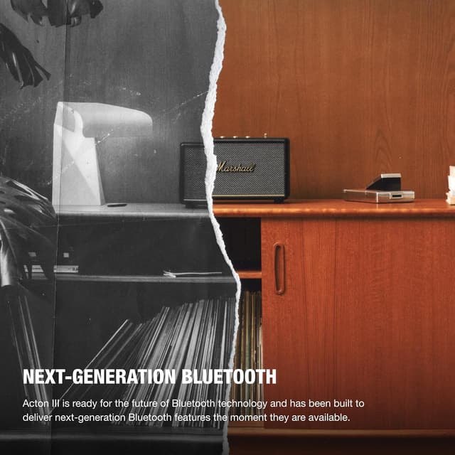 Detalle 2 de Marshall Acton III Bluetooth Home Speaker (Black) — Re-engineered wider stereo sound