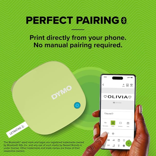 Detalle 2 de DYMO LetraTag 200B Bluetooth Label Maker 🏷