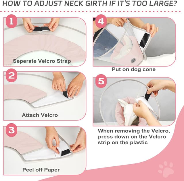 Thumbnail 6 de Supet Dog Cone Collar Pink XL